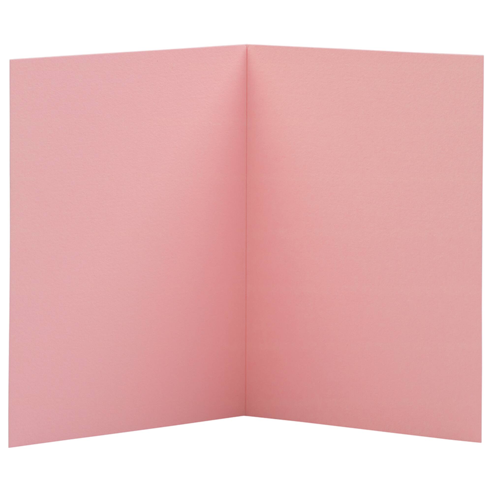 JAM Paper 4.375" x 5.438" Baby Pink Pastel Base Blank Foldover Cards, 500ct.